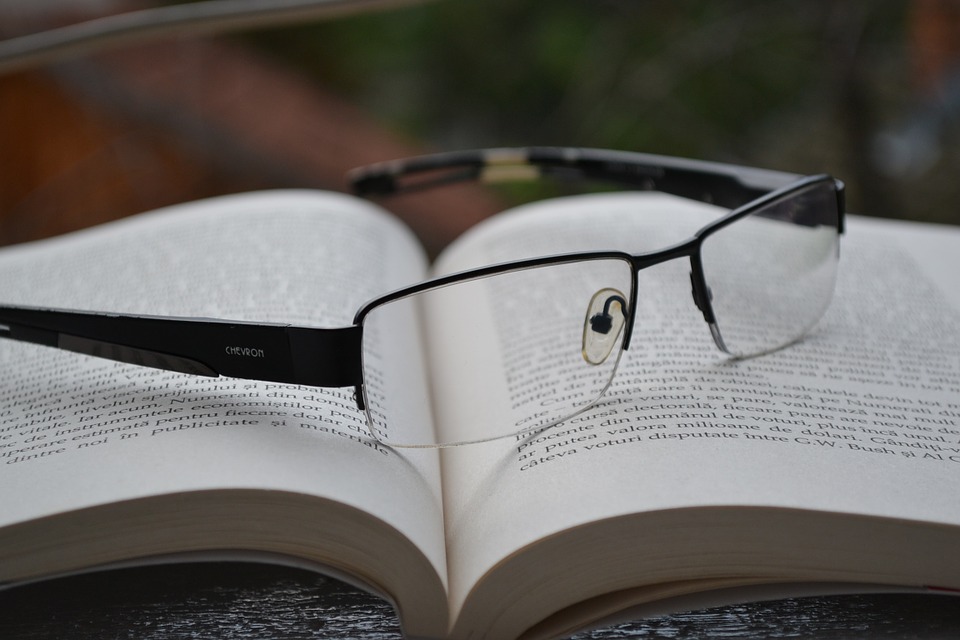 book & glasses
